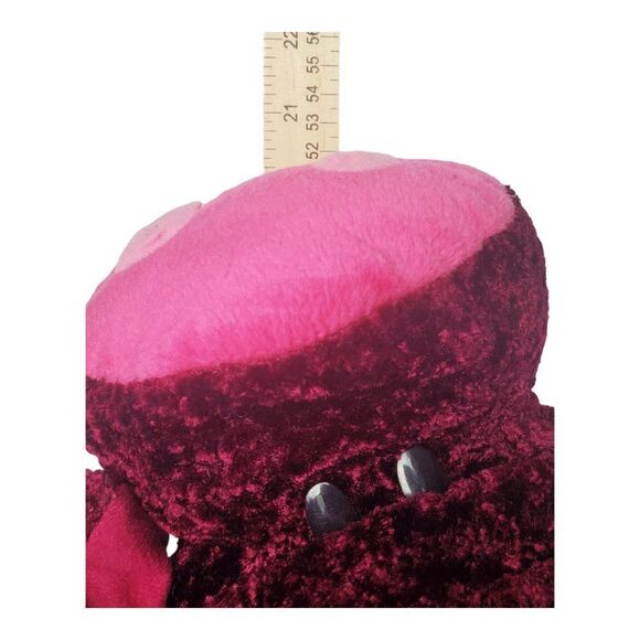 Six Flags Pig Plush Pink Red Spots Prize Toy Amusement Park Floppy Laying Pillow - Picture 10 of 11